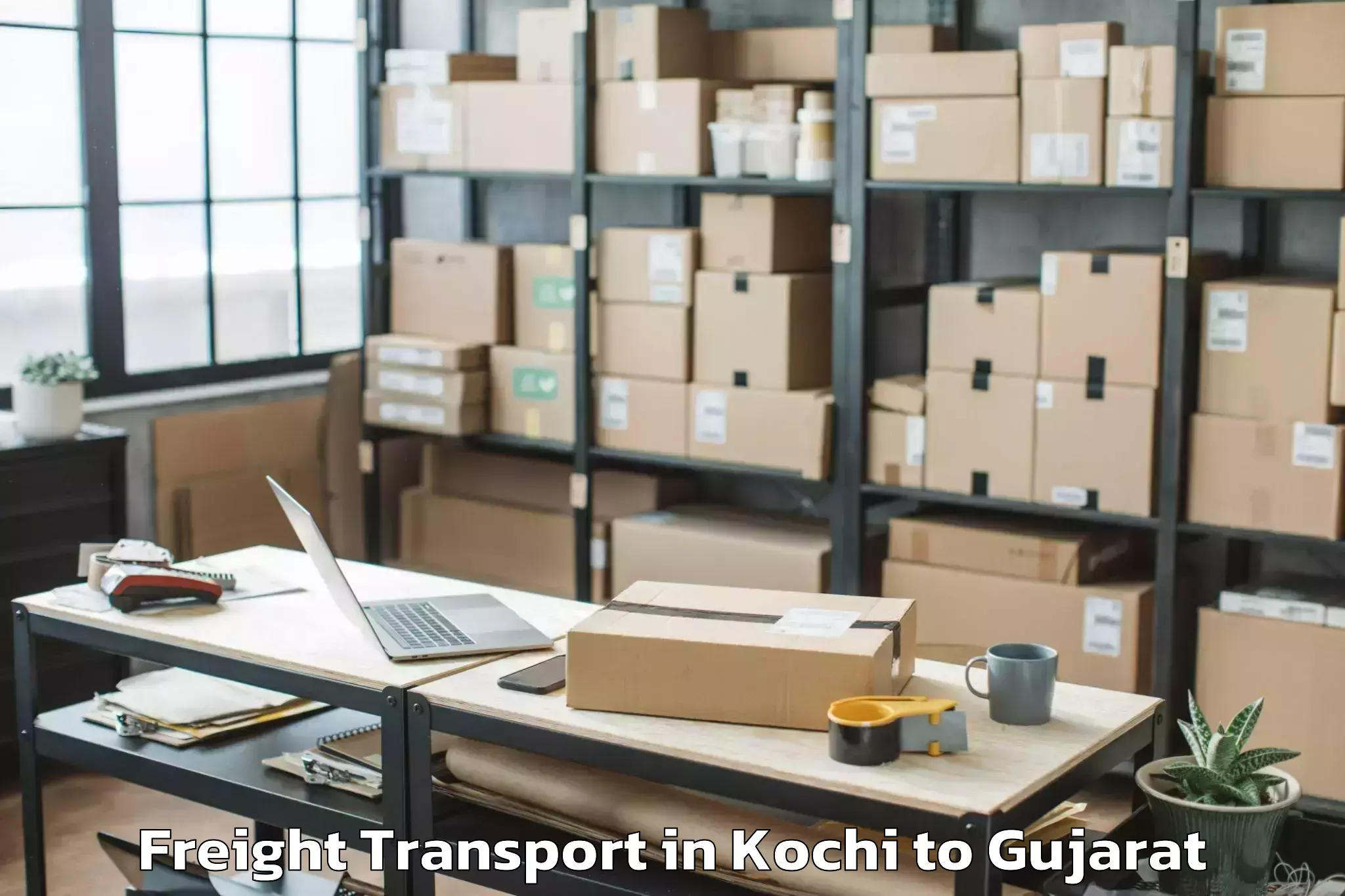 Professional Kochi to Visavadar Freight Transport